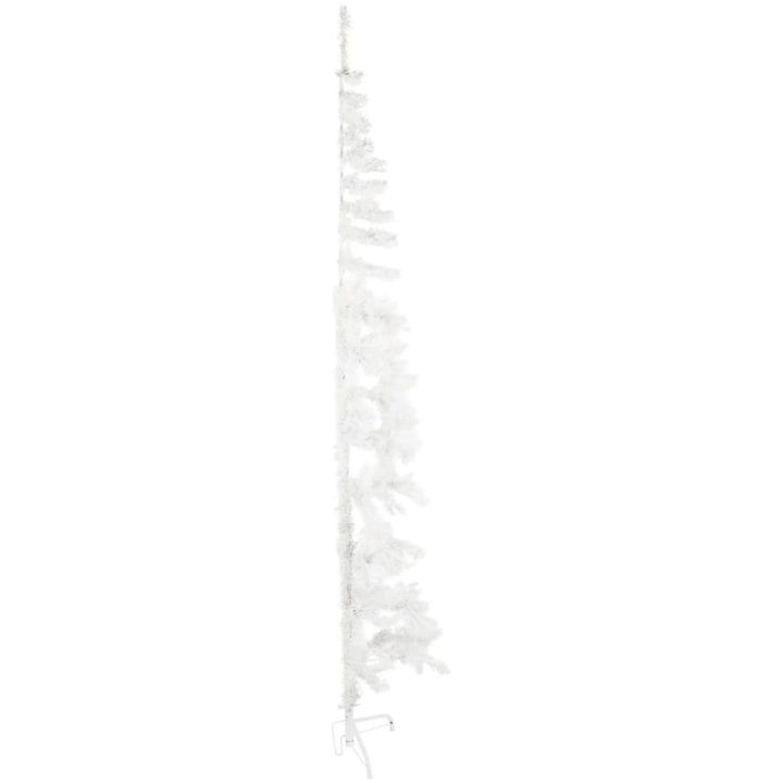 Smal halv plastgran med stativ vit 240 cm vidaXL 240 x 61 cm – bild 4