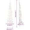Smal halv plastgran med stativ vit 240 cm vidaXL 240 x 61 cm – miniatyr 8