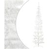 Smal halv plastgran med stativ vit 240 cm vidaXL 240 x 61 cm – miniatyr 1