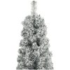 Smal julgran med stativ och snö PVC vidaXL 270 cm – miniatyr 3