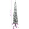 Smal julgran med stativ och snö PVC vidaXL 270 cm – miniatyr 7