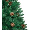 Smal plastgran med äkta trä och kottar grön 210 cm PVC vidaXL 210 x 77 cm – miniatyr 6