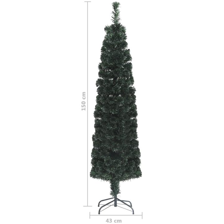 Smal plastgran med fot 150 cm fiberoptik vidaXL 150 x 43 cm – bild 8