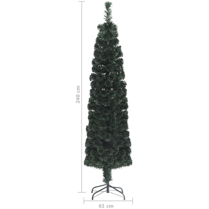 Smal plastgran med fot 240 cm fiberoptik vidaXL 240 x 61 cm – bild 8