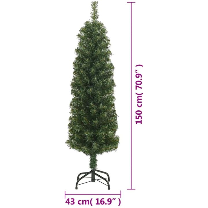 Smal plastgran med fot grön PVC vidaXL 150 cm – bild 6