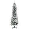 Smal plastgran med snö 120 cm PVC&PE vidaXL 120 cm – miniatyr 2