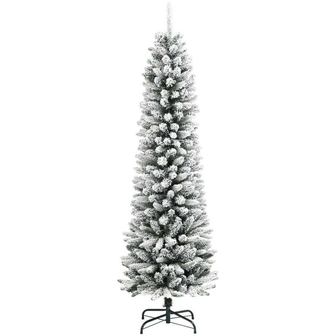 Smal plastgran med snö 120 cm PVC&PE vidaXL 120 cm – bild 2