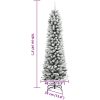 Smal plastgran med snö 120 cm PVC&PE vidaXL 120 cm – miniatyr 8