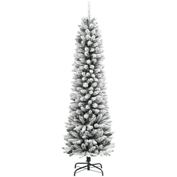 Smal plastgran med snö 150 cm PVC&PE vidaXL 150 cm – bild 2