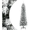 Smal plastgran med snö 150 cm PVC&PE vidaXL 150 cm – miniatyr 1