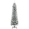 Smal plastgran med snö 210 cm PVC&PE vidaXL 210 cm – miniatyr 2