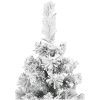 Smal plastgran med snö grön PVC vidaXL 120 cm – miniatyr 3