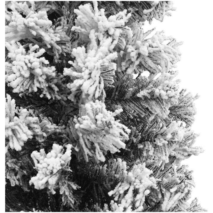 Smal plastgran med snö grön PVC vidaXL 120 cm – bild 4