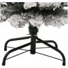 Smal plastgran med snö grön PVC vidaXL 120 cm – miniatyr 5