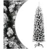 Smal plastgran med snö grön PVC vidaXL 120 cm – miniatyr 1