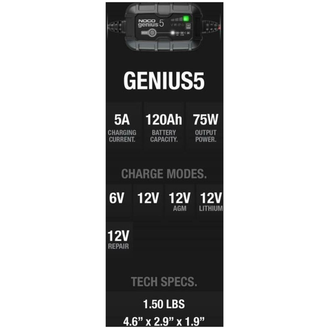 Smart Batteriladdare 6/12v 5a NOCO Genius5 – bild 12