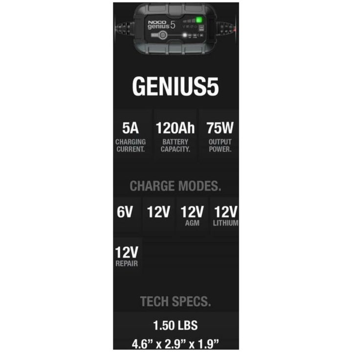Smart Batteriladdare 6/12v 5a NOCO Genius5 – bild 12