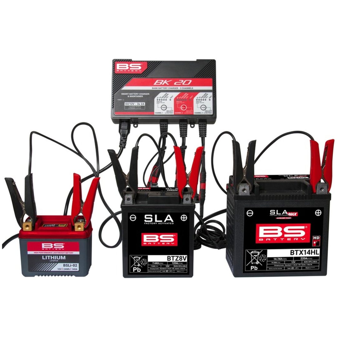 Smart Batteriladdare 6v/12v 3x2a BS BATTERY 6V/12V 3x2A