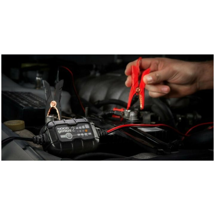 Smart Batteriladdare Genius2 Med Klämmor Och Integrerade Öglor 6/12v 2a NOCO – bild 9