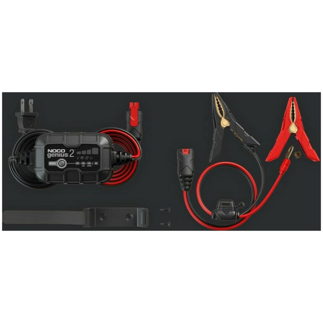 Smart Batteriladdare Genius2 Med Klämmor Och Integrerade Öglor 6/12v 2a NOCO – bild 5