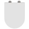 Snabb-utsläpp toalettsits med mjuk stängning Duroplast Vit vidaXL 46 x 36 x 4.3 cm – miniatyr 6