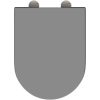 Snabbavtagbar toalettstol med mjukt stängning Duroplast Grå vidaXL 46 x 36 x 4.3 cm – miniatyr 7