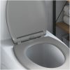 Snabbfäste Toalettstol med Mjukt Lock Duroplast Grå vidaXL 45.5 x 37.5 x 3.8 cm – miniatyr 4