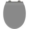 Snabbfäste Toalettstol med Mjukt Lock Duroplast Grå vidaXL 45.5 x 37.5 x 3.8 cm – miniatyr 7