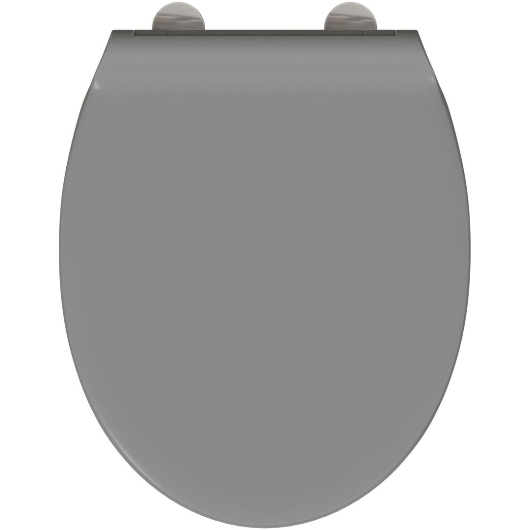 Snabbfäste Toalettstol med Mjukt Lock Duroplast Grå vidaXL 45.5 x 37.5 x 3.8 cm – bild 7