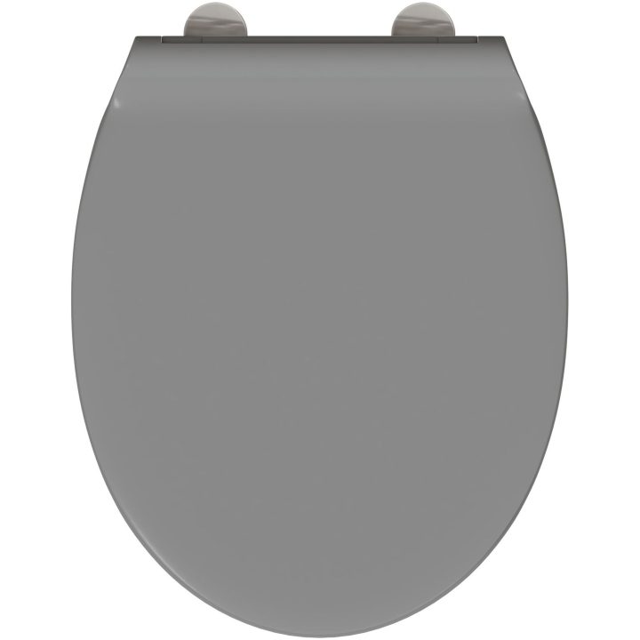 Snabbfäste Toalettstol med Mjukt Lock Duroplast Grå vidaXL 45.5 x 37.5 x 3.8 cm – bild 7