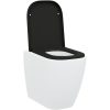 Snabbfrisättning Toalettlock med Mjukt Stäng Duroplast Svart vidaXL 35 x 44.8 x 3.6 cm – miniatyr 3