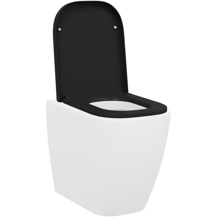 Snabbfrisättning Toalettlock med Mjukt Stäng Duroplast Svart vidaXL 35 x 44.8 x 3.6 cm – bild 3