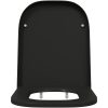 Snabbfrisättning Toalettlock med Mjukt Stäng Duroplast Svart vidaXL 35 x 44.8 x 3.6 cm – miniatyr 5