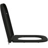 Snabbfrisättning Toalettlock med Mjukt Stäng Duroplast Svart vidaXL 35 x 44.8 x 3.6 cm – miniatyr 6
