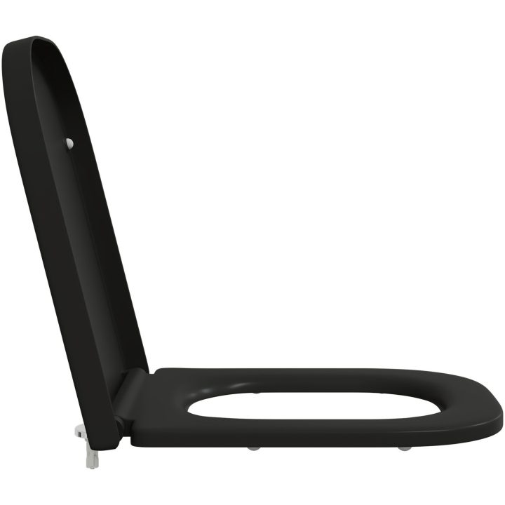 Snabbfrisättning Toalettlock med Mjukt Stäng Duroplast Svart vidaXL 35 x 44.8 x 3.6 cm – bild 6
