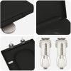Snabbfrisättning Toalettlock med Mjukt Stäng Duroplast Svart vidaXL 35 x 44.8 x 3.6 cm – miniatyr 8
