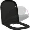 Snabbfrisättning Toalettlock med Mjukt Stäng Duroplast Svart vidaXL 35 x 44.8 x 3.6 cm – miniatyr 10