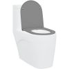 Snabbkoppling Toalettsits med Soft Close i Duroplast, Grå vidaXL 44 x 36 x 3.4 cm – miniatyr 3