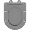 Snabbkoppling Toalettsits med Soft Close i Duroplast, Grå vidaXL 44 x 36 x 3.4 cm – miniatyr 5
