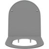 Snabbkoppling Toalettsits med Soft Close i Duroplast, Grå vidaXL 44 x 36 x 3.4 cm – miniatyr 6