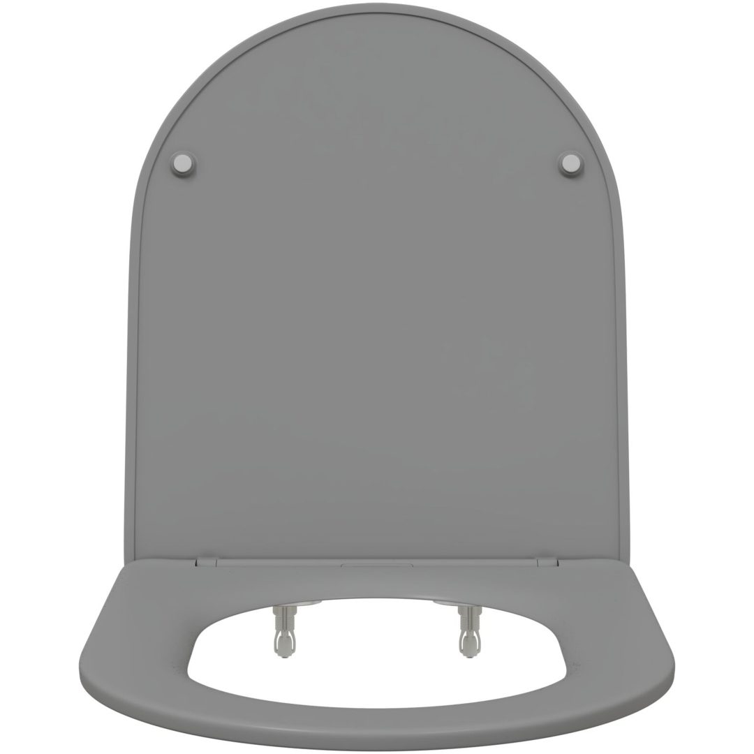 Snabbkoppling Toalettsits med Soft Close i Duroplast, Grå vidaXL 44 x 36 x 3.4 cm – bild 6