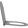 Snabbkoppling Toalettsits med Soft Close i Duroplast, Grå vidaXL 44 x 36 x 3.4 cm – miniatyr 7