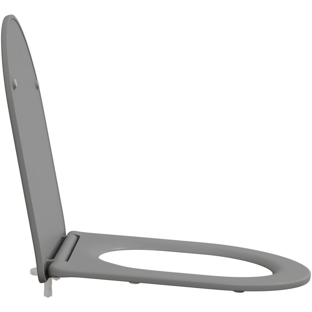 Snabbkoppling Toalettsits med Soft Close i Duroplast, Grå vidaXL 44 x 36 x 3.4 cm – bild 7