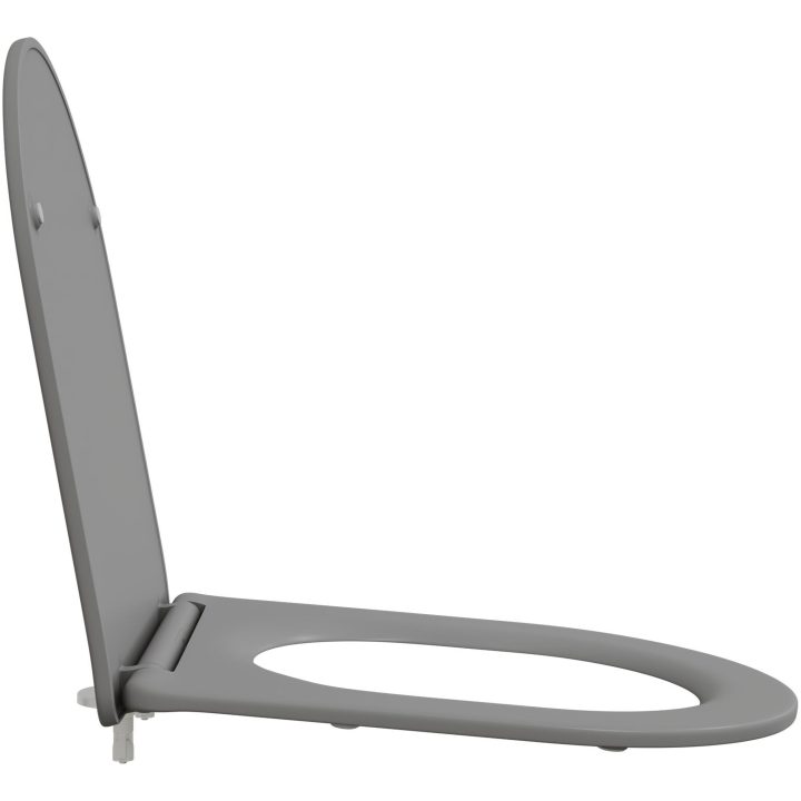Snabbkoppling Toalettsits med Soft Close i Duroplast, Grå vidaXL 44 x 36 x 3.4 cm – bild 7