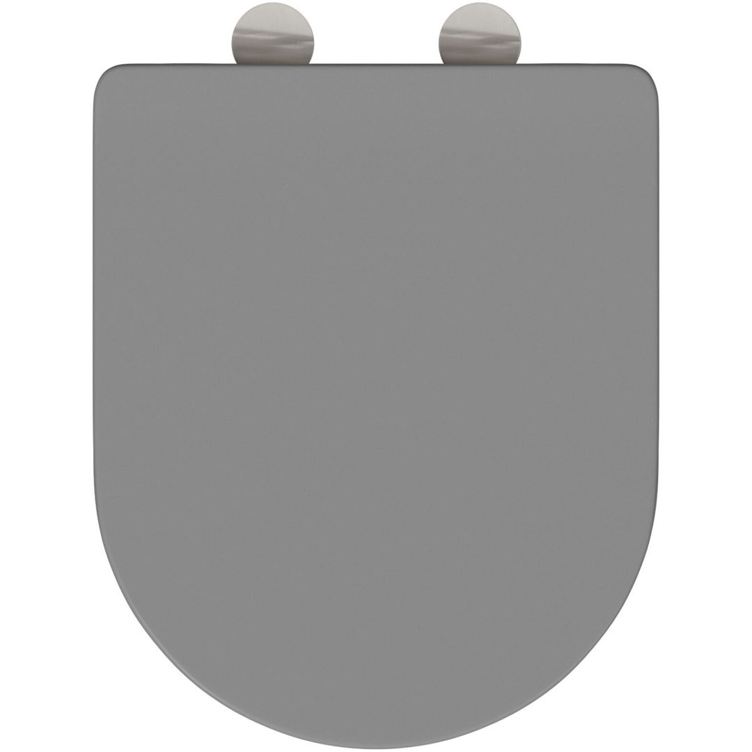 Snabbkoppling Toalettsits med Soft Close i Duroplast, Grå vidaXL 44 x 36 x 3.4 cm – bild 8