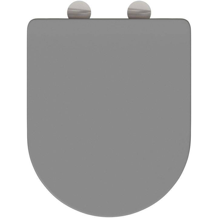 Snabbkoppling Toalettsits med Soft Close i Duroplast, Grå vidaXL 44 x 36 x 3.4 cm – bild 8