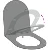 Snabbkoppling Toalettsits med Soft Close i Duroplast, Grå vidaXL 44 x 36 x 3.4 cm – miniatyr 10
