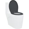 Snabbkoppling Toalettstol med Mjuk Stängning Duroplast Antracit vidaXL 37 x 45 x 4 cm – miniatyr 3