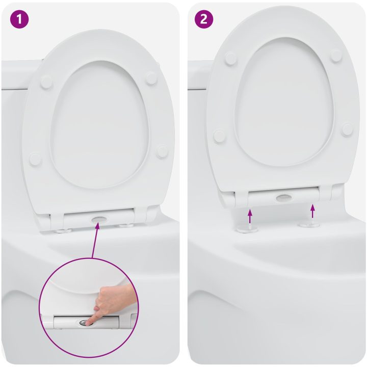Snabbkopplings toalettlock med mjuk stängning Duroplast Vit vidaXL 45,5 x 37,5 x 3,8 cm – bild 11