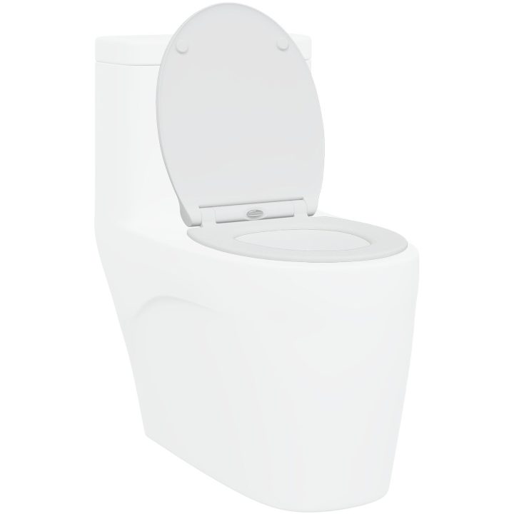 Snabbkopplings toalettlock med mjuk stängning Duroplast Vit vidaXL 45,5 x 37,5 x 3,8 cm – bild 3